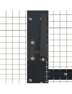 Voliera Antracite 1,79x8x1,85 m in Alluminio