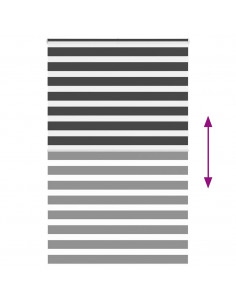 Tenda a Rullo Zebra Nero Larghezza Tessuto 135,9 cm Poliestere