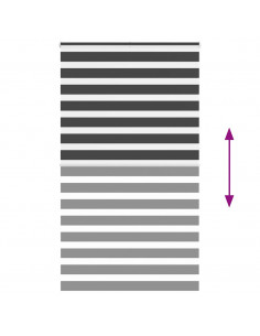 Tenda a Rullo Zebra Nero Larghezza Tessuto 130,9 cm Poliestere