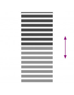 Tenda a Rullo Zebra Nero Larghezza Tessuto 105,9 cm Poliestere