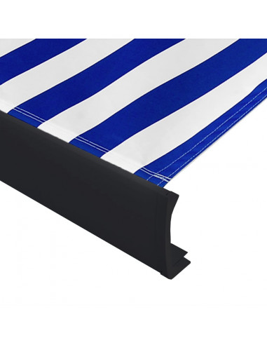 Tenda a Cassonetto Motorizzata 450x300 cm Blu e Bianco