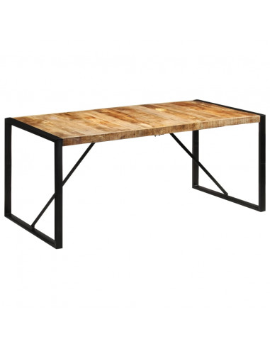 Tavolo da Pranzo 175x90x76 cm in Legno Grezzo Massello di Mango