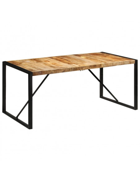 Tavolo da Pranzo 175x90x76 cm in Legno Grezzo Massello di Mango