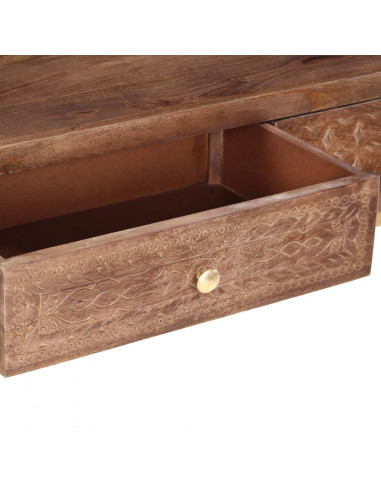 Tavolo Consolle 90x30x75 cm in Legno Massello di Mango