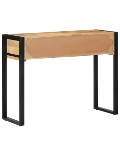 Tavolo Consolle 100x35x75 cm in Legno Massello di Mango Grezzo