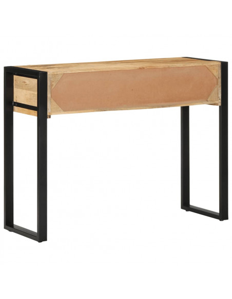 Tavolo Consolle 100x35x75 cm in Legno Massello di Mango Grezzo