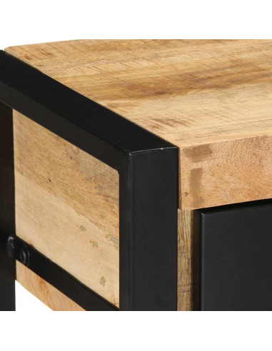 Tavolo Consolle 100x35x75 cm in Legno Massello di Mango Grezzo