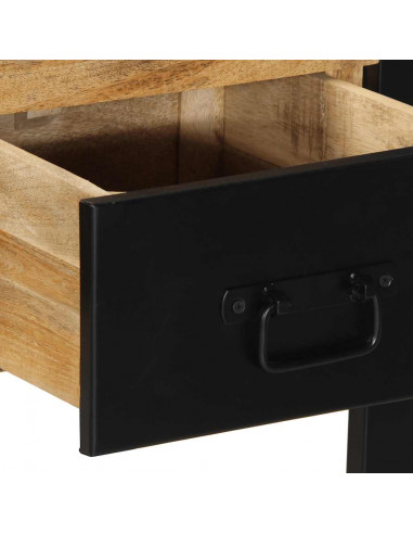 Tavolo Consolle 100x35x75 cm in Legno Massello di Mango Grezzo