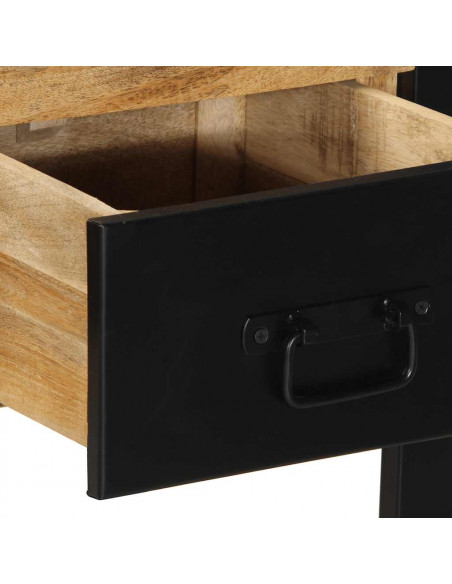 Tavolo Consolle 100x35x75 cm in Legno Massello di Mango Grezzo