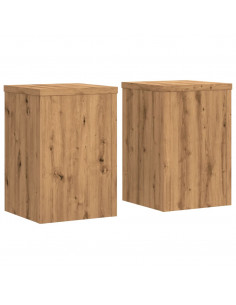 Supporti per Piante 2 pz Rovere 20x20x30 cm in Multistrato 2