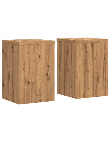 Supporti per Piante 2 pz Rovere 20x20x30 cm in Multistrato
