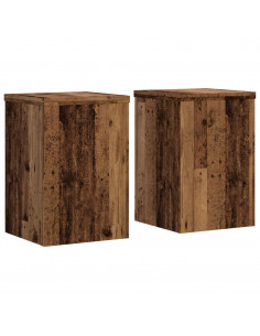 Supporti per Piante 2 pz Legno 20x20x30 cm Legno Multistrato 2