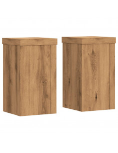 Supporti per Piante 2 pz Rovere 10x10x18 cm in Multistrato 2