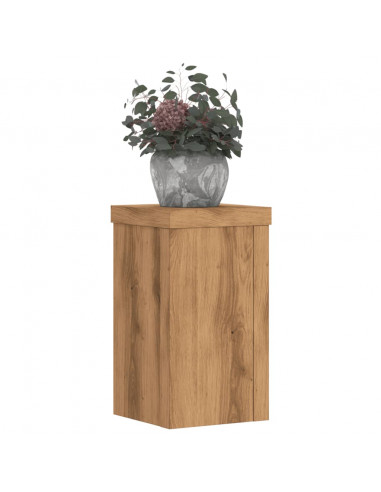 Supporti per Piante 2 pz Rovere 10x10x18 cm in Multistrato