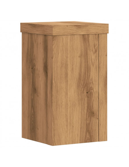 Supporti per Piante 2 pz Rovere 10x10x18 cm in Multistrato