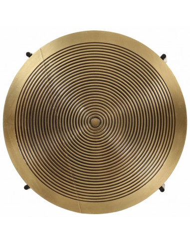 Tavolini da Soggiorno 2 pz Ottone e Nero in Metallo