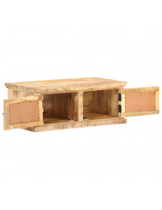 Tavolino da Salotto 90x50x35 cm Legno Massello di Mango e Canna 2