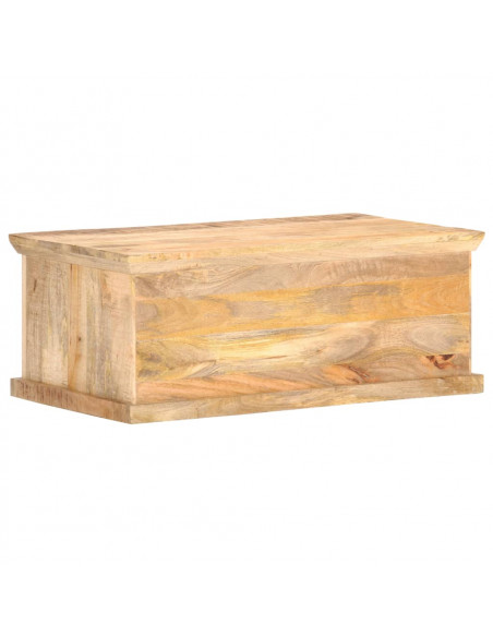 Tavolino da Caffè 90x50x35 cm Legno Massello di Mango e Canna