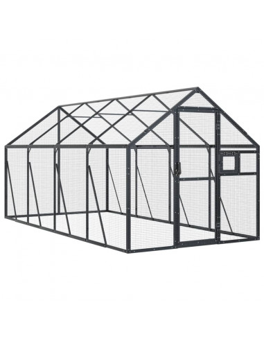 Voliera Antracite 1,79x4x1,85 m in Alluminio