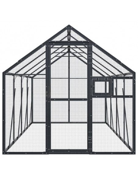 Voliera Antracite 1,79x4x1,85 m in Alluminio