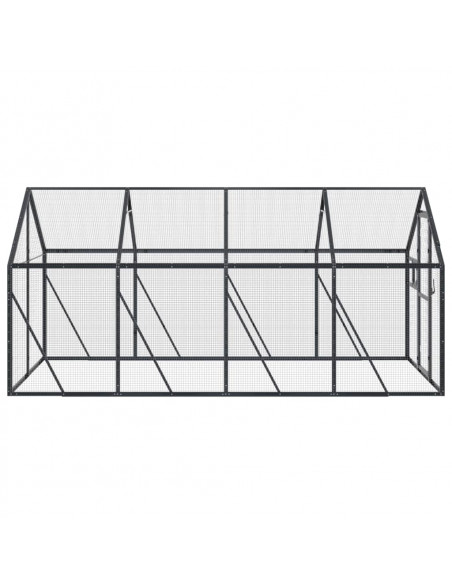 Voliera Antracite 1,79x4x1,85 m in Alluminio