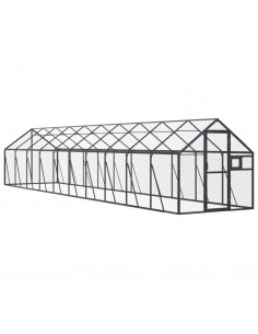 Voliera Antracite 1,79x10x1,85 m in Alluminio 2