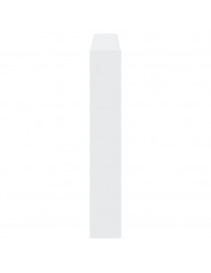 Testiera con Contenitore a LED Bianca 140x17x102 cm 2