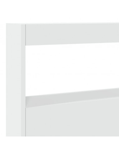 Testiera con Contenitore a LED Bianca 140x17x102 cm