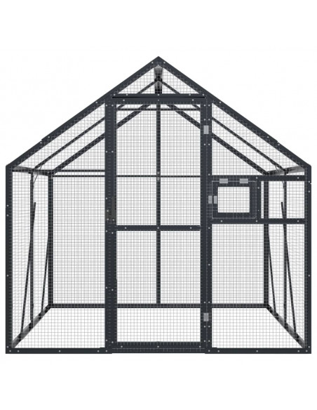 Voliera Antracite 1,79x2x1,85 m in Alluminio