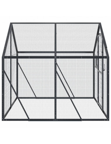 Voliera Antracite 1,79x2x1,85 m in Alluminio