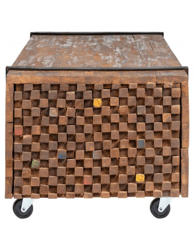 Tavolino da Caffè 110x45x38 cm in Legno Massello di Teak