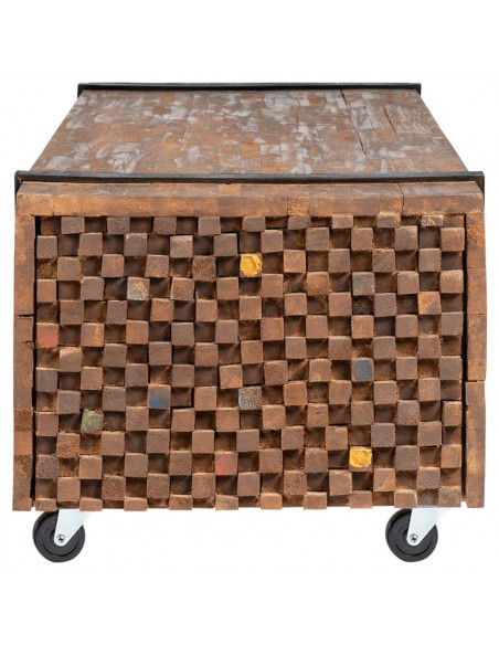 Tavolino da Caffè 110x45x38 cm in Legno Massello di Teak