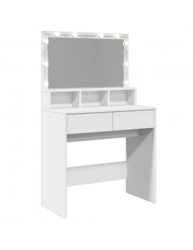 Toeletta con LED Bianca 80x41x134,5 cm