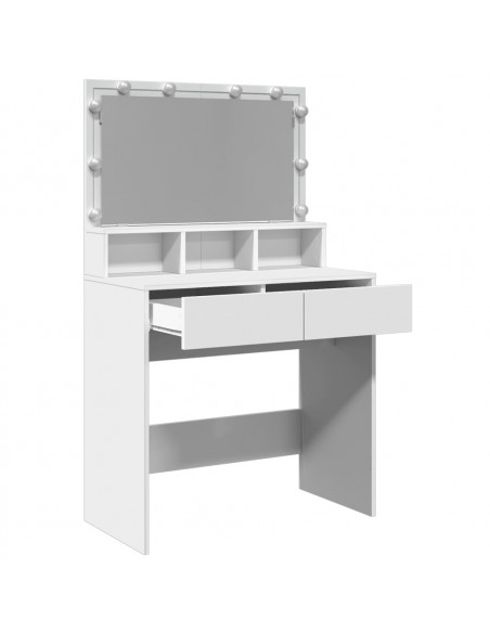 Toeletta con LED Bianca 80x41x134,5 cm