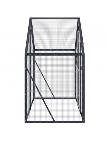 Voliera Antracite 179x100x185 cm in Alluminio