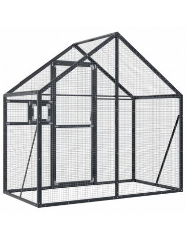 Voliera Antracite 179x100x185 cm in Alluminio