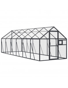 Voliera Antracite 1,79x6x1,85 m in Alluminio 2