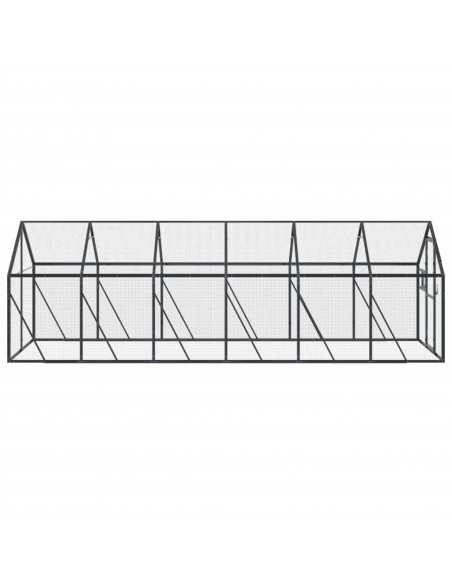 Voliera Antracite 1,79x6x1,85 m in Alluminio