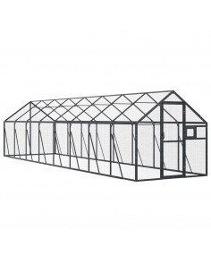 Voliera Antracite 1,79x8x1,85 m in Alluminio 2