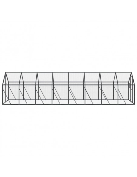 Voliera Antracite 1,79x8x1,85 m in Alluminio