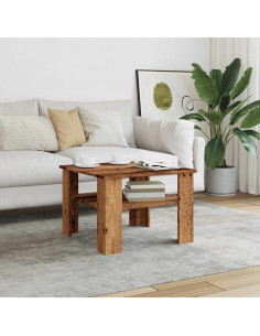 Tavolino da Salotto Legno Vecchio 60x60x42 cm Legno Multistrato 2