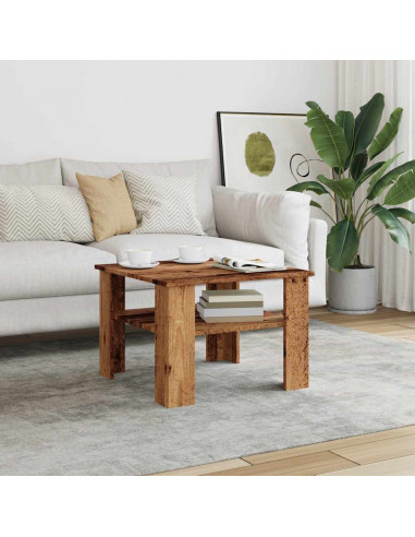 Tavolino da Salotto Legno Vecchio 60x60x42 cm Legno Multistrato