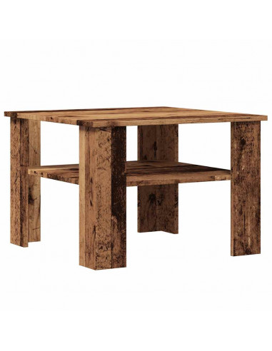 Tavolino da Salotto Legno Vecchio 60x60x42 cm Legno Multistrato