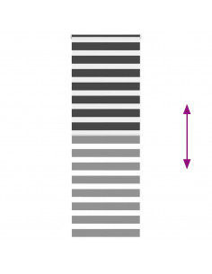 Tenda a Rullo Zebra Nero Larghezza Tessuto 70,9 cm Poliestere