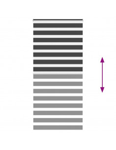 Tenda a Rullo Zebra Nero Larghezza Tessuto 95,9 cm Poliestere