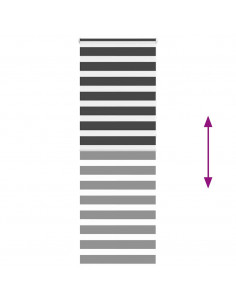 Tenda a Rullo Zebra Nero Larghezza Tessuto 85,9 cm Poliestere