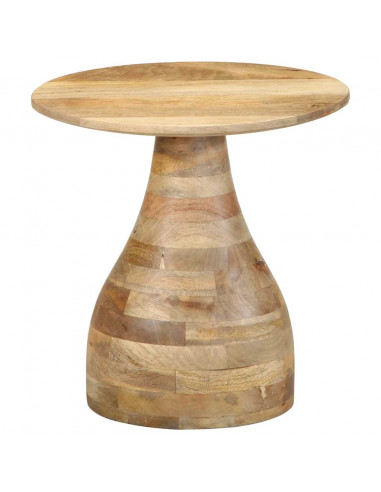 Tavolino da Salotto Ø40x40 cm in Legno Massello di Mango