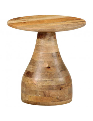 Tavolino da Salotto Ø40x40 cm in Legno Massello di Mango
