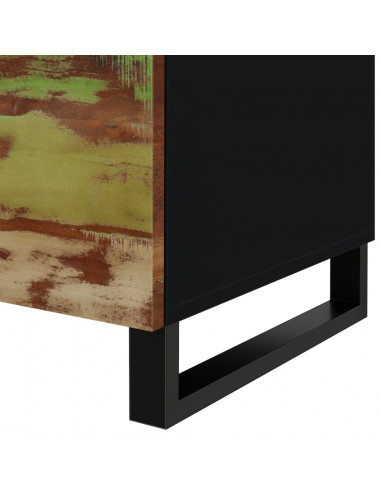 Tavolino Soggiorno 80x50x40 cm Massello Recupero e Multistrato