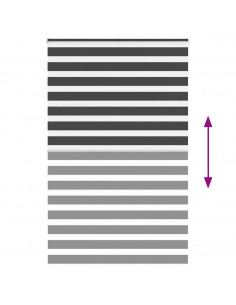 Tenda a Rullo Zebra Nero Larghezza Tessuto 145,9 cm Poliestere 2